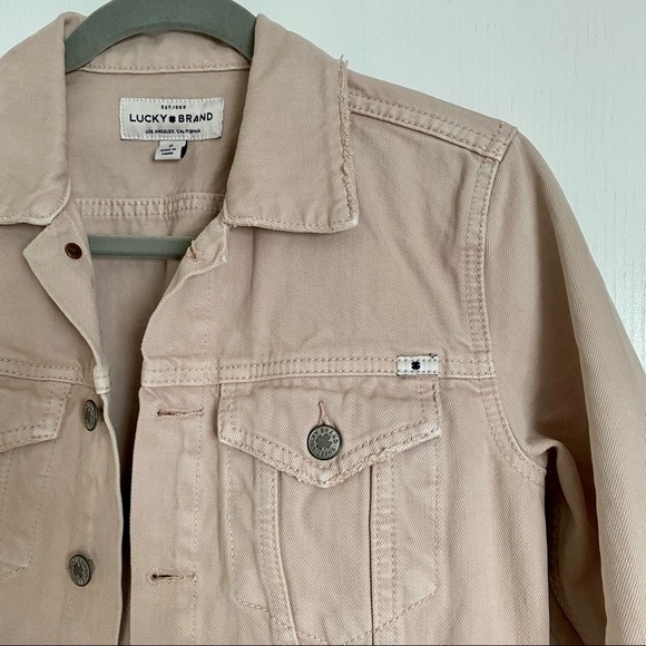 Lucky Brand Jackets & Blazers - Lucky Brand Pink Tomboy Tucker Jean Jacket Size Small